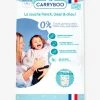 46 Couches Dermo-sensitives T4+ (9-20 Kg) CARRYBOO Blanc - Carryboo -Boutique Badabulle 46 couches dermo sensitives t4 9 20 kg carryboo