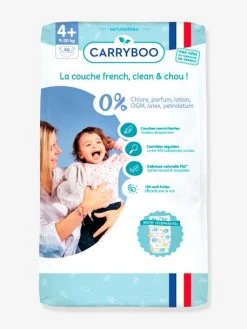 46 Couches Dermo-sensitives T4+ (9-20 Kg) CARRYBOO Blanc - Carryboo