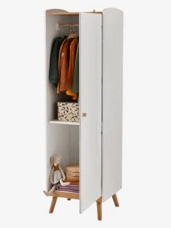 Armoire 1 Porte LIGNE CONFETTI Blanc/bois - Vertbaudet -Boutique Badabulle armoire 1 porte ligne confetti 2