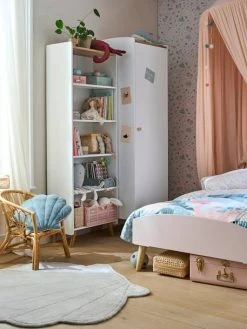 Armoire 1 Porte LIGNE CONFETTI Blanc/bois - Vertbaudet -Boutique Badabulle armoire 1 porte ligne confetti 4