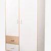 Armoire 2 Portes + 2 Tiroirs LIGNE HOPLA Blanc - Vertbaudet -Boutique Badabulle armoire 2 portes 2 tiroirs ligne hopla