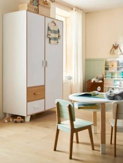 Armoire 2 Portes + 2 Tiroirs LIGNE HOPLA Blanc - Vertbaudet -Boutique Badabulle armoire 2 portes 2 tiroirs ligne hopla 3