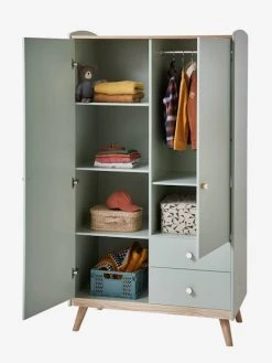Armoire 2 Portes LIGNE CONFETTI Vert - Vertbaudet -Boutique Badabulle armoire 2 portes ligne confetti 5