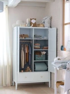 Armoire 2 Portes LIGNE PARISIENNE Vert D'eau - Vertbaudet -Boutique Badabulle armoire 2 portes ligne parisienne 5