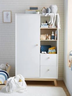 Armoire LIGNE GRANDE OURSE Blanc/bois - Vertbaudet -Boutique Badabulle armoire ligne grande ourse 2