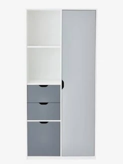 Armoire LIGNE PASSE-PASSE Blanc/gris - Vertbaudet -Boutique Badabulle armoire ligne passe passe 3