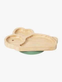 Assiette En Bambou Lapin Naturel - Vertbaudet -Boutique Badabulle assiette en bambou lapin 2