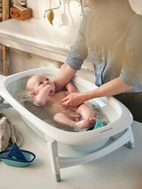 Baignoire Pliable Easytub VERTBAUDET Bleu Imprimé - Vertbaudet 3 Baignoire Pliable Easytub VERTBAUDET Bleu Imprimé - Vertbaudet