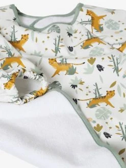 Bavoir Manches Longues VERTBAUDET Imprimé Tigres - Vertbaudet -Boutique Badabulle bavoir manches longues vertbaudet 2