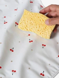 Bavoir Tablier Manches Longues Avec Col Rose Imprimé - Vertbaudet -Boutique Badabulle bavoir tablier manches longues avec col 4