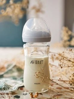 Biberon Verre 240 Ml Philips AVENT Natural Sans BPA Transparent - Philips Avent