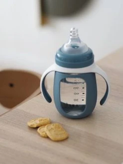 Biberon/tasse D'apprentissage 2 En 1 BEABA En Verre (210 Ml) Rose - Beaba -Boutique Badabulle biberontasse dapprentissage 2 en 1 beaba en verre 210 ml 2