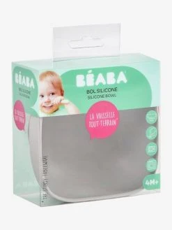Bol En Silicone Avec Ventouse BEABA Gris - Beaba -Boutique Badabulle bol en silicone avec ventouse beaba 2
