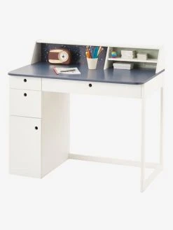 Bureau Enfant COSMOS Blanc Clair Uni Avec Decor - Vertbaudet