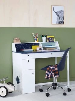 Bureau Enfant COSMOS Blanc Clair Uni Avec Decor - Vertbaudet -Boutique Badabulle bureau enfant cosmos 3