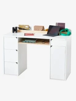 Bureau Enfant LIGNE ECLIPSE Blanc/bois - Vertbaudet
