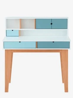 Bureau Enfant LIGNE OSLO Blanc/bleu/bois - Vertbaudet -Boutique Badabulle bureau enfant ligne oslo 3
