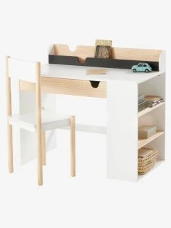 Bureau Enfant School Blanc - Bois - Vertbaudet -Boutique Badabulle bureau enfant school 2