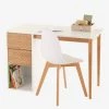 Bureau Ligne CHEVRONS Blanc/bois - Vertbaudet -Boutique Badabulle bureau ligne chevrons