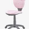 Chaise De Bureau Enfant à Roulettes Rose - Vertbaudet -Boutique Badabulle chaise de bureau enfant a roulettes 6