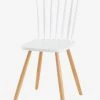 Chaise Enfant Basic, Assise H 45 Cm Blanc/bois - Vertbaudet -Boutique Badabulle chaise enfant basic assise h 45 cm