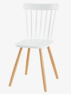 Chaise Enfant Basic, Assise H 45 Cm Blanc/bois - Vertbaudet