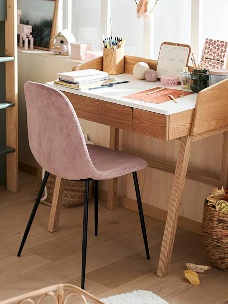 Chaise Enfant En Velours Côtelé Soft Rose - Vertbaudet 8 Chaise Enfant En Velours Côtelé Soft Rose - Vertbaudet – Image 6