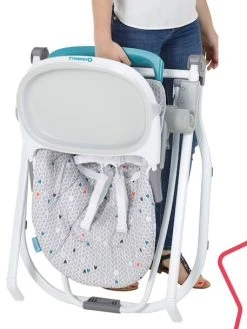 Chaise Haute Compacte BADABULLE Gris/chevrons - Badabulle -Boutique Badabulle chaise haute compacte badabulle 2