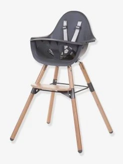 Chaise Haute Evolu 2 CHILDHOME + Coussin Néoprène Anthracite/gris - Childhome