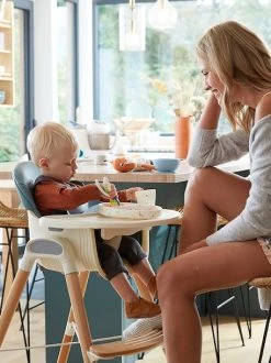 Chaise Haute évolutive 2 Hauteurs Vertbaudet High & Low Bleu - Vertbaudet -Boutique Badabulle chaise haute evolutive 2 hauteurs vertbaudet high low 4