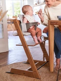 Chaise Haute Tripp Trapp® STOKKE En Chêne Teinté Chêne Foncé - Stokke