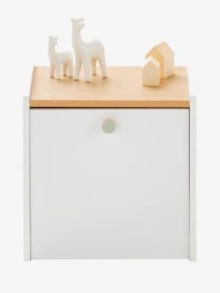 Chevet Avec Bac à Roulettes LIGNE CONFETTI Blanc - Vertbaudet -Boutique Badabulle chevet avec bac a roulettes ligne confetti 2