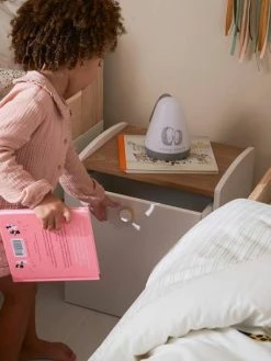 Chevet Avec Bac à Roulettes LIGNE CONFETTI Blanc - Vertbaudet -Boutique Badabulle chevet avec bac a roulettes ligne confetti 4