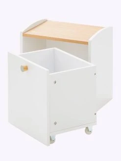 Chevet Avec Bac à Roulettes LIGNE CONFETTI Blanc - Vertbaudet -Boutique Badabulle chevet avec bac a roulettes ligne confetti 5