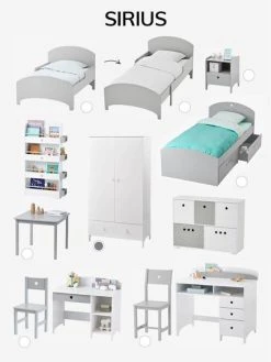 Chevet LIGNE SIRIUS Blanc - Vertbaudet -Boutique Badabulle chevet ligne sirius 5