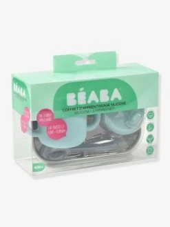 Coffret D’apprentissage 3 Pièces BEABA En Silicone Rose - Beaba -Boutique Badabulle coffret dapprentissage 3 pieces beaba en silicone 4