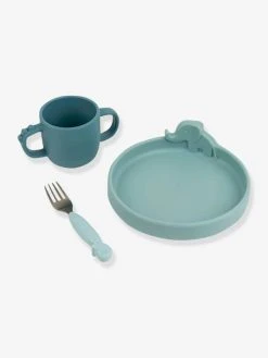 Coffret Repas 3 Pièces DONE BY DEER Peekaboo Deer Friends En Silicone Bleu - Done By Deer -Boutique Badabulle coffret repas 3 pieces done by deer peekaboo deer friends en silicone 4