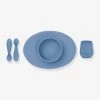 Coffret-repas 4 Pièces EZPZ First Food Set En Silicone Bleu - EZPZ -Boutique Badabulle coffret repas 4 pieces ezpz first food set en silicone