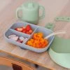 Coffret Repas Les Essentiels 4 Pièces BEABA En Silicone Vert Sauge - Beaba -Boutique Badabulle coffret repas les essentiels 4 pieces beaba en silicone