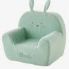 Fauteuil En Mousse Personnalisable Lapin Vert - Vertbaudet -Boutique Badabulle fauteuil en mousse personnalisable lapin