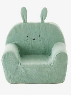 Fauteuil En Mousse Personnalisable Lapin Vert - Vertbaudet -Boutique Badabulle fauteuil en mousse personnalisable lapin 3