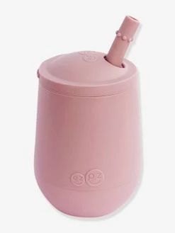 Gobelet D’apprentissage Avec Paille EZPZ Mini Cup En Silicone Rose Blush - EZPZ -Boutique Badabulle gobelet dapprentissage avec paille ezpz mini cup en silicone 4