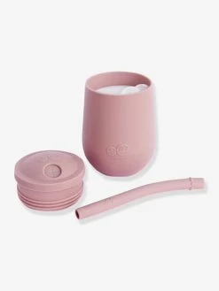 Gobelet D’apprentissage Avec Paille EZPZ Mini Cup En Silicone Rose Blush - EZPZ -Boutique Badabulle gobelet dapprentissage avec paille ezpz mini cup en silicone 5