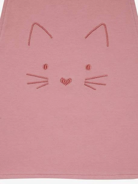 Grand Bavoir Brodé Animaux Rose Poudré/chat - Vertbaudet 5 Grand Bavoir Brodé Animaux Rose Poudré/chat - Vertbaudet – Image 3
