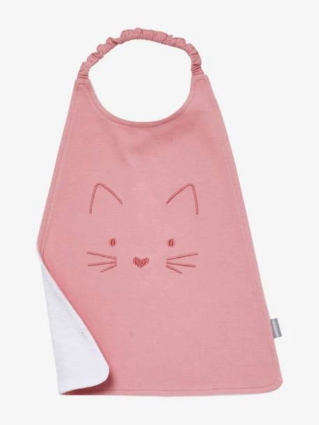 Grand Bavoir Brodé Animaux Rose Poudré/chat - Vertbaudet 3 Grand Bavoir Brodé Animaux Rose Poudré/chat - Vertbaudet