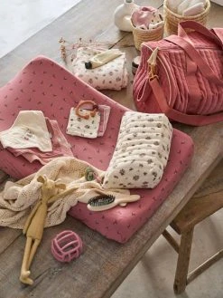 Housse De Matelas à Langer En Jersey Bois De Rose Imprimé - Vertbaudet -Boutique Badabulle housse de matelas a langer en jersey 2