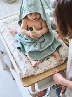 Housse De Matelas à Langer Personnalisable SOUS L'OCÉAN Blanc/bleu - Vertbaudet -Boutique Badabulle housse de matelas a langer personnalisable sous locean 5