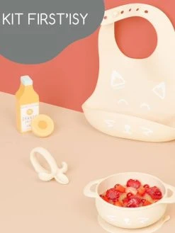 Kit Repas Silicone BABYMOOV First’Isy Beige (renard) - Babymoov