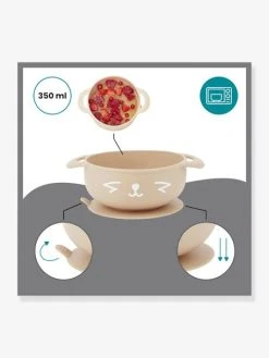 Kit Repas Silicone BABYMOOV First’Isy Beige (renard) - Babymoov -Boutique Badabulle kit repas silicone babymoov firstisy 5