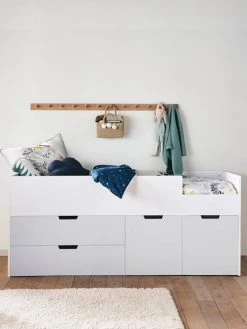 Lit Enfant Mi-hauteur XL Avec Rangements LIGNE PASSE-PASSE Blanc - Gris - Vertbaudet 9 Lit Enfant Mi-hauteur XL Avec Rangements LIGNE PASSE-PASSE Blanc - Gris - Vertbaudet -Boutique Badabulle lit enfant mi hauteur xl avec rangements ligne passe passe 3